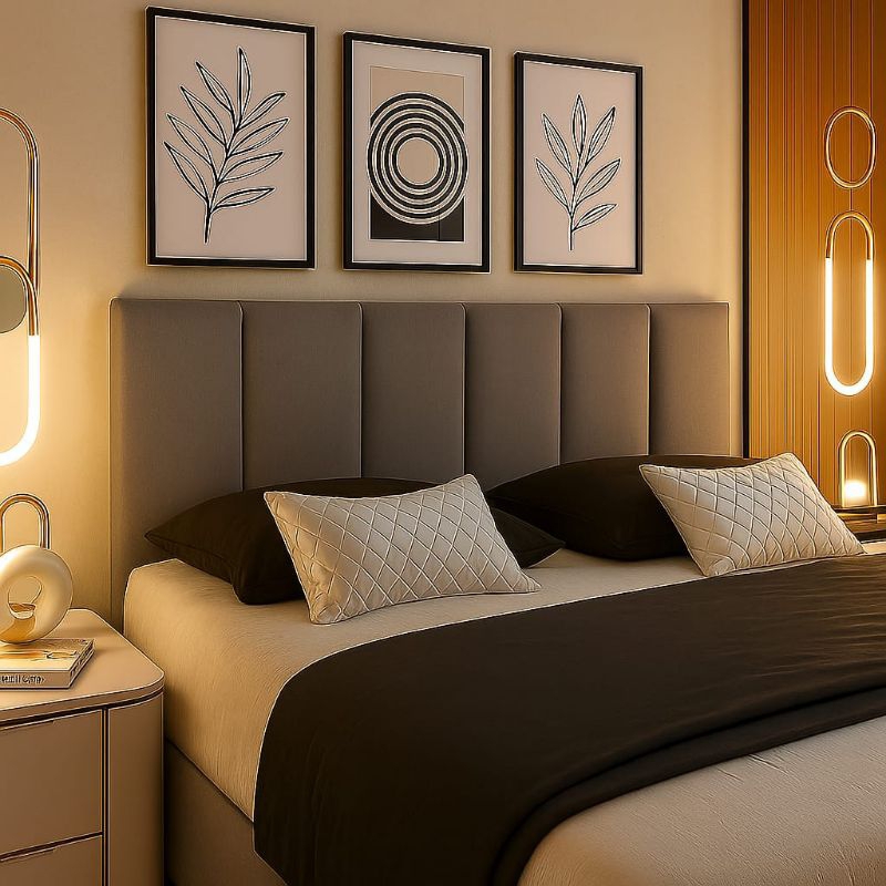 Cabeceira de Cama Modular Estofada Auto Adesiva Até 10 Placas Cama De Casal King Queen 45x20cm - ENVIO IMEDIATO Cabeceira de Cama Modular Estofada Auto Adesiva Até 10 Placas Cama De Casal King Queen 45x20cm - ENVIO IMEDIATO