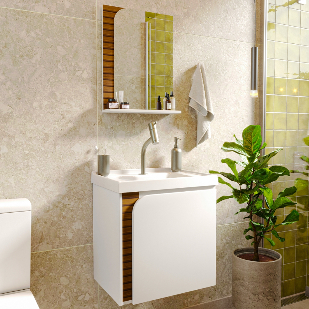 Armários de Banheiro com Cuba e Espelho: Onde Comprar | BuscaProdutos