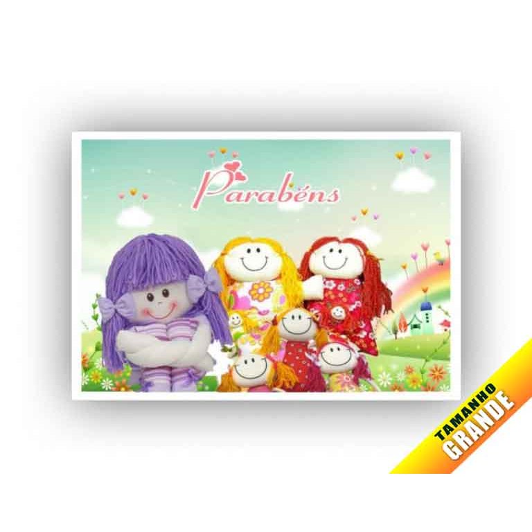 Papel arroz Boneca de Pano para BoloGrande 30x40cm de 7kg
