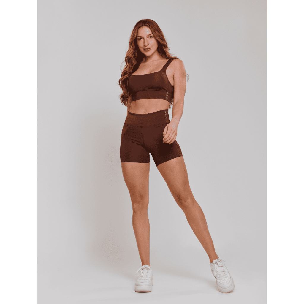 Conjunto Fitness Feminino Zero Transparência Short & Top Academia Crossfit Coleção Easy Reluz