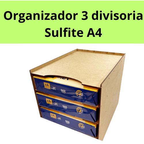 Organizador De Documentos A4 + De 2000 Folhas Escritório Mdf cores Crú Divisórias organizador Sulfite A4 com 3 divisória em Oferta na Shopee