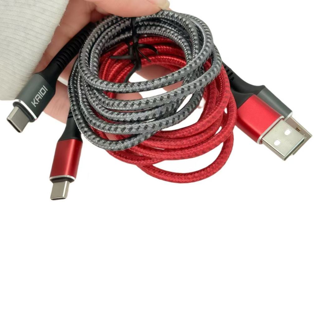 Cabo de carregamento Tipo C KAIDI Rápido Resistente à flexão Kaidi 3A 1M