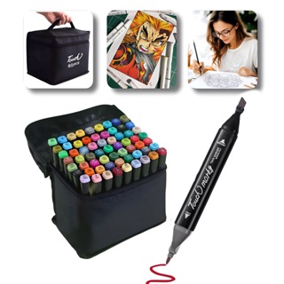 Conjunto Canetinha Marcador Permanente Touch 80 Cores Ponta Dupla Tik Tok Para Desenhos Artísticos Promoção em Oferta na Shopee
