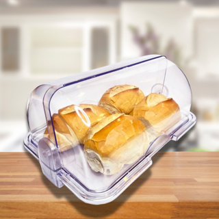 Porta Pão Cristal Com Tampa Articulável Para Mesa Acrilico Guarda Pães Bolachas Doces em Oferta na Shopee