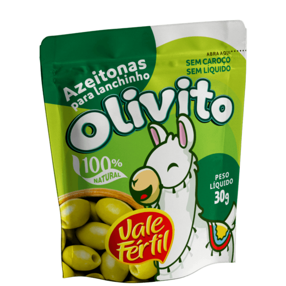 Snack de Azeitona Verde Sem Caroço – Lanchinho Infantil Olivito 30g