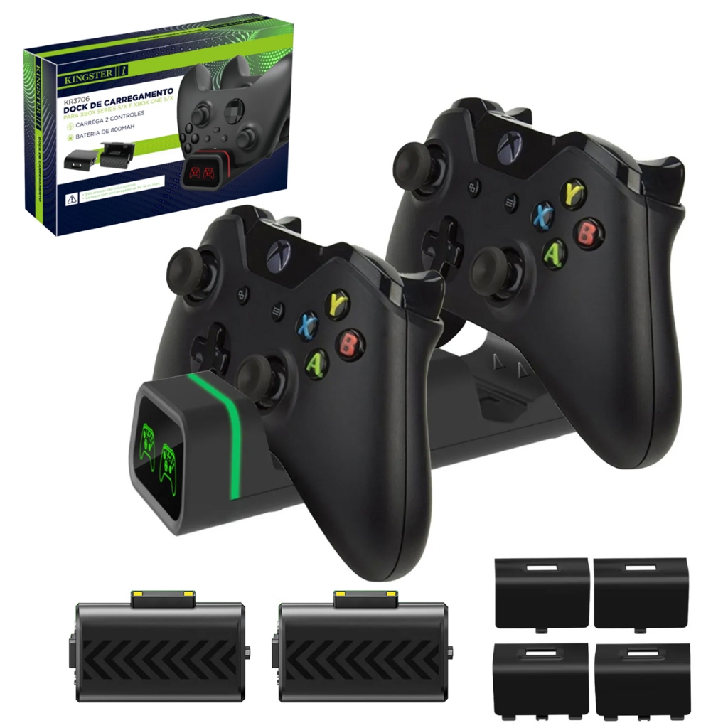 Suporte Base Dock Carregador 2 Controles Base De Carregamento Xbox Series X|S/Xbox one s com 2 Baterias Inclusas em Oferta na Shopee