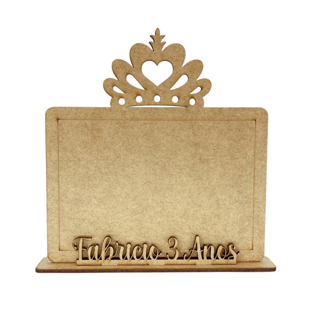 Kit Porta Retrato Tiara 10x15cm Personalizado Mdf Lembrancinha Fotografia Aniversario Comemorações