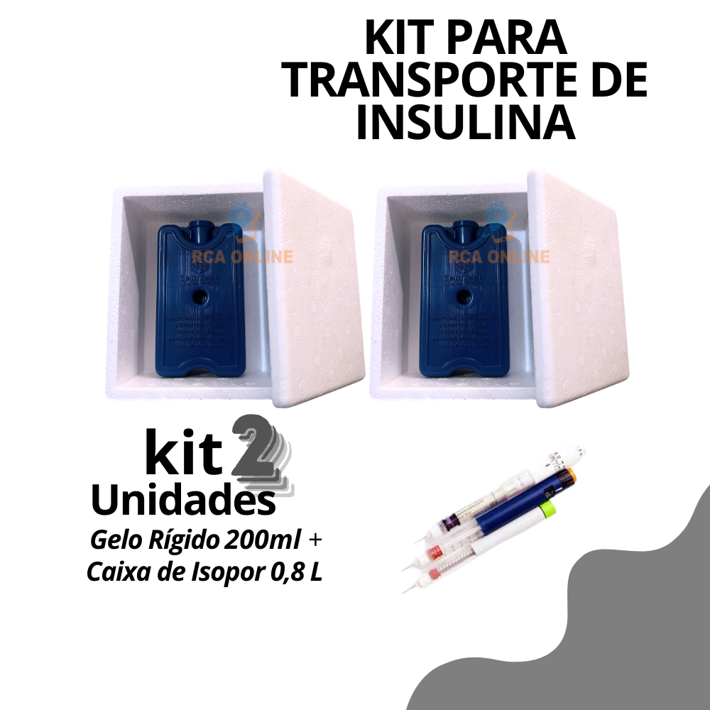 2 Gelos Artificiais 200ml + 2 Caixas de Isopor 0,8l - kit para transportar Insulinas e Colírios em Oferta na Shopee