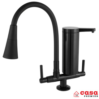 Torneira de Bancada Jato Duplo Flexível Preta 2 Jatos Cozinha Bancada Filtro Gourmet Abs em Oferta na Shopee