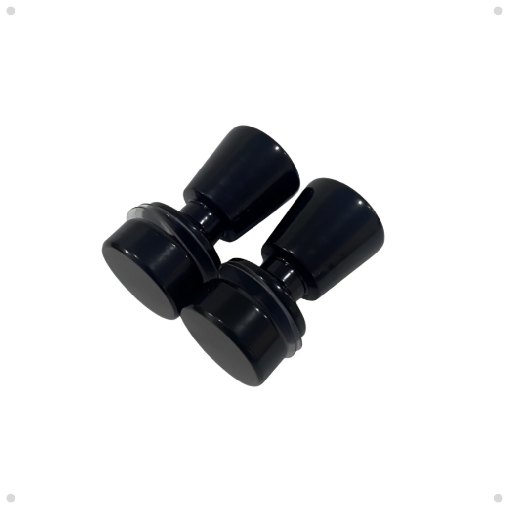 02 Puxadores Taça Preto para Janela de Vidro um Lado só Blindex 1629 Sacada em Oferta na Shopee