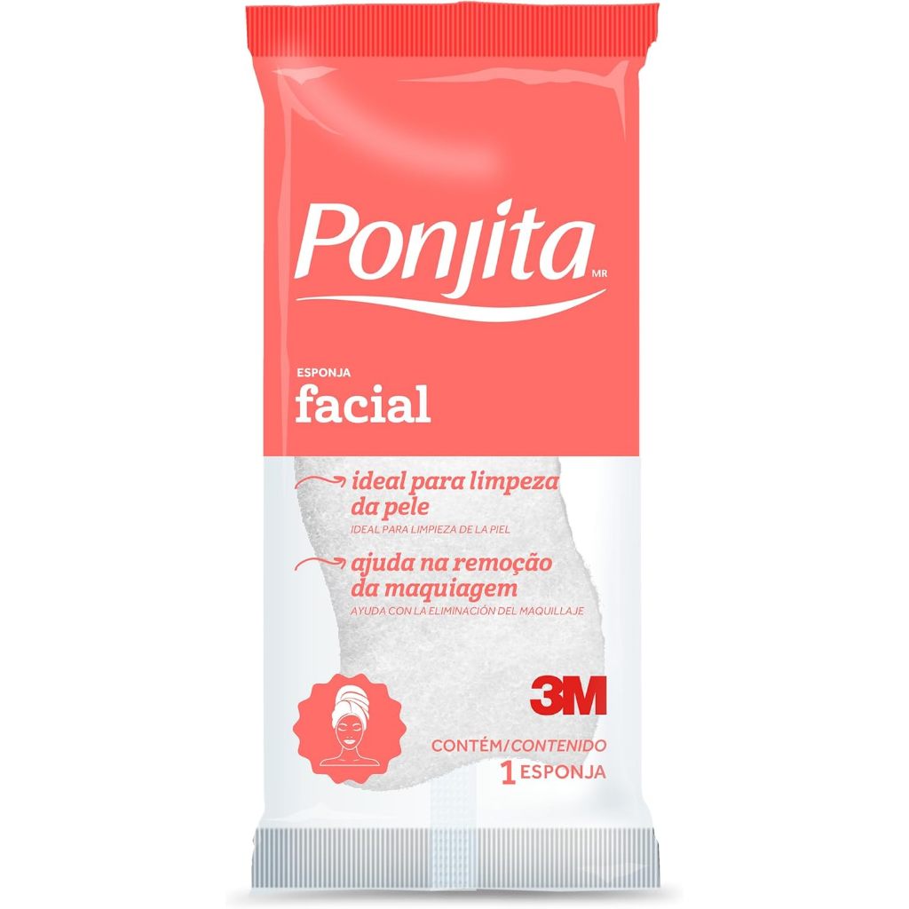 Esponja Banho Ponjita Facial Suave Branca com 1 Unidade em Oferta na Shopee