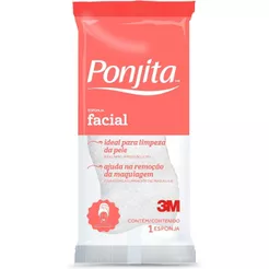 Esponja Banho Ponjita Facial Suave Branca com 1 Unidade