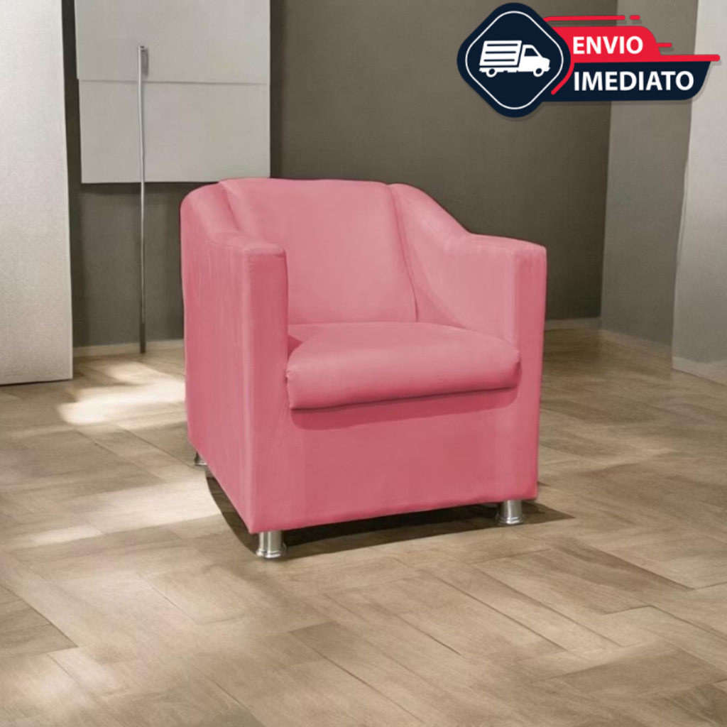 Poltrona Decorativa TillakTilla Consultório Recepção Sala Suede