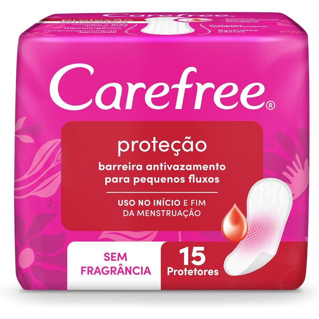 Carefree Protetor Diário Original Sem Perfume Com 15 Unidades em Oferta na Shopee
