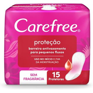 Carefree Protetor Diário Original Sem Perfume Com 15 Unidades em Oferta na Shopee