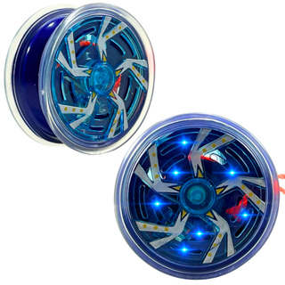 kit  2 Yoyo Ioio Profissional Com Rolamento E Luz led estrutura de metal e silicone em Oferta na Shopee