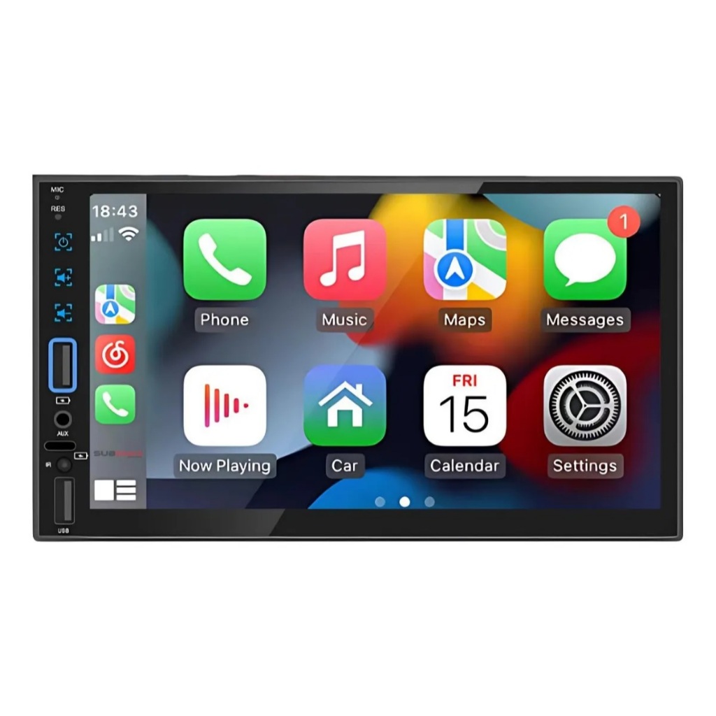Central Multimídia Mp5 Audio Tech Linha Play 7 Polegadas Carplay Android Auto