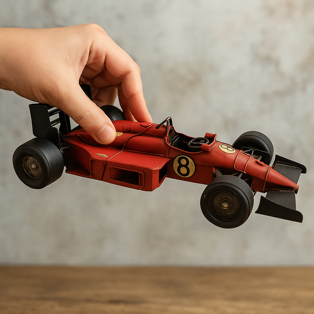Miniatura Fórmula 1 Carro Miniatura Metal Sucata Retro Vintage Sport F1