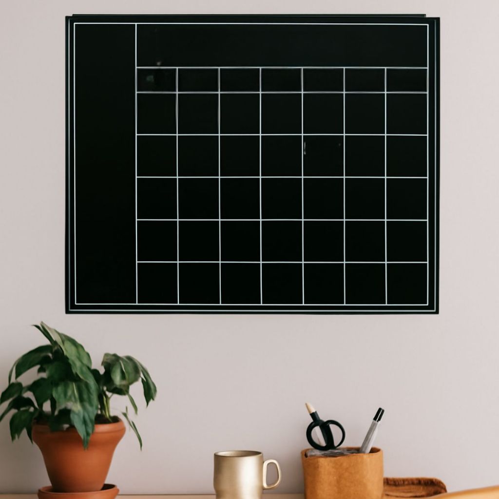 Calendário Planner Adesivo de Lousa Planejamento Giz Quadro para Escrever Parede Rotina 45x60cm em Oferta na Shopee
