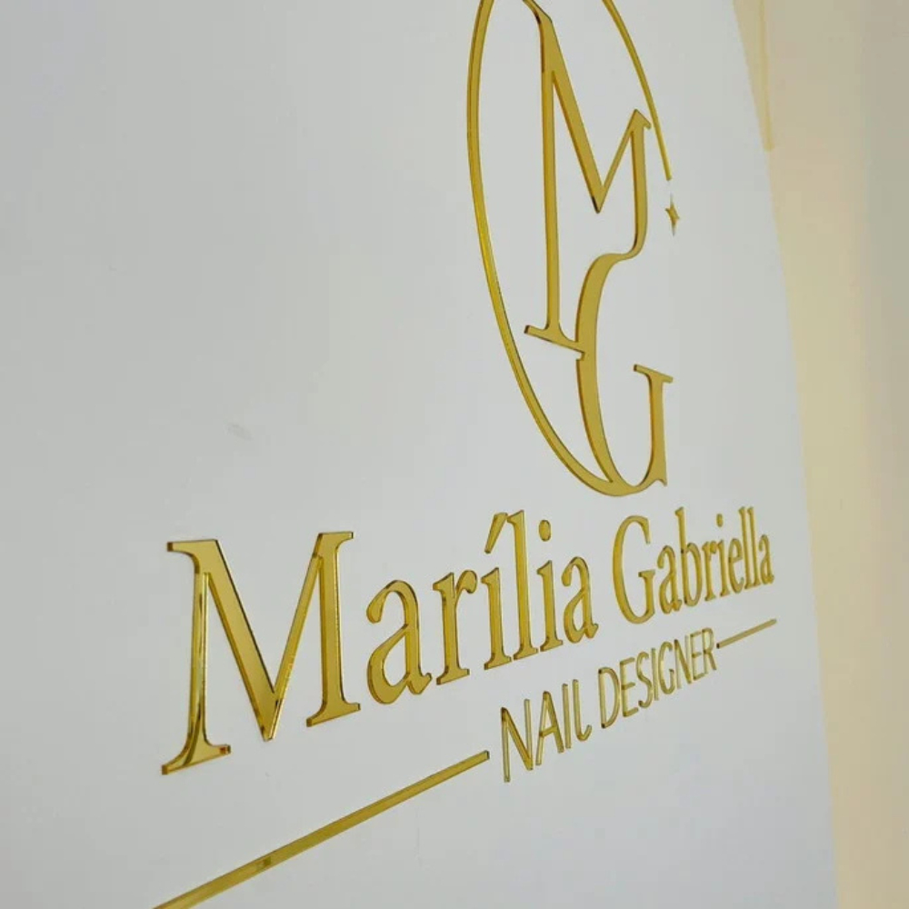 Logomarca em Acrílico Espelhado para Parede – Sofisticação e Modernidade na Sua Decoração ate 130 cm