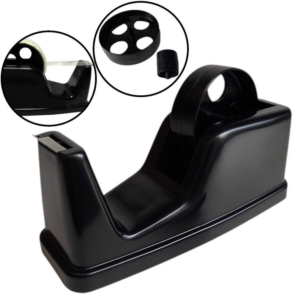 Suporte Fita Adesiva Grande Pesado Para Durex Com 2 Roldanas Adaptadoras em Oferta na Shopee