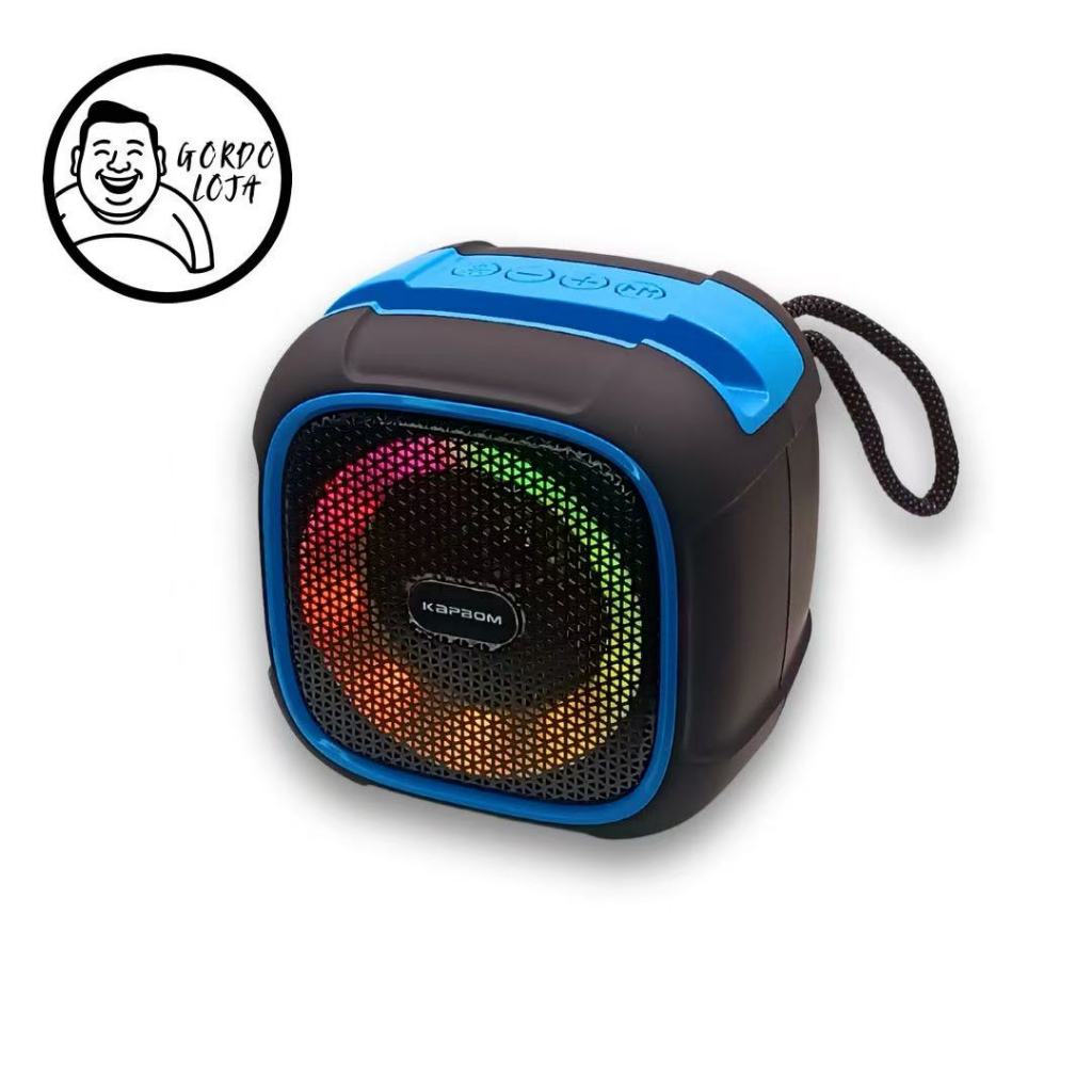Caixa de som portátil Bluetooth caixa de música RGB luz estéreo rádio FM mini TWS KA-8087