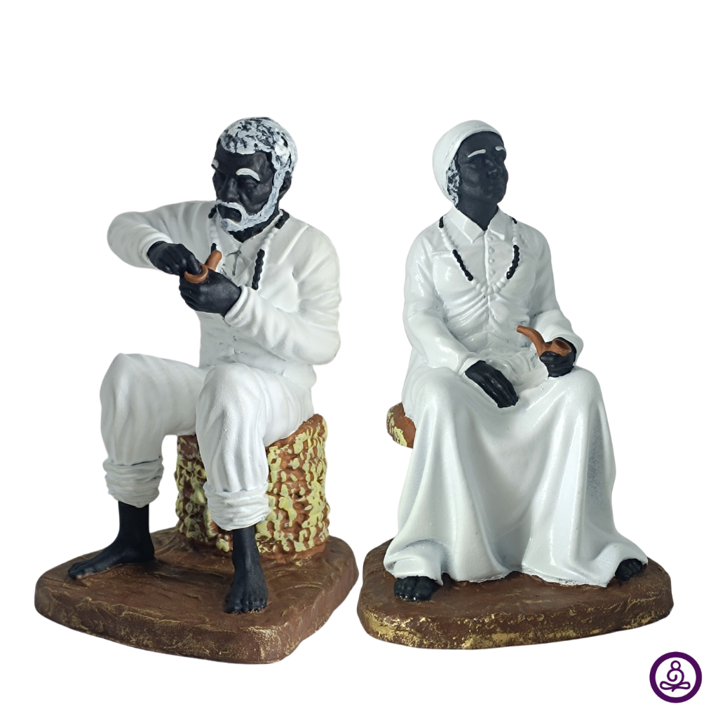 Imagem Casal de Pretos Velhos Pai Joaquim e Vovó Catarina Preto Velho Preta Velha Umbanda