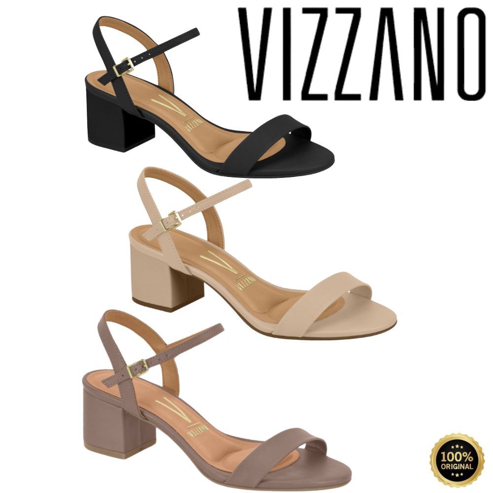 SANDÁLIA VIZZANO 6291-900 FEMININA ORIGINAL SALTO BLOCO CONFORTÁVEL em Oferta na Shopee