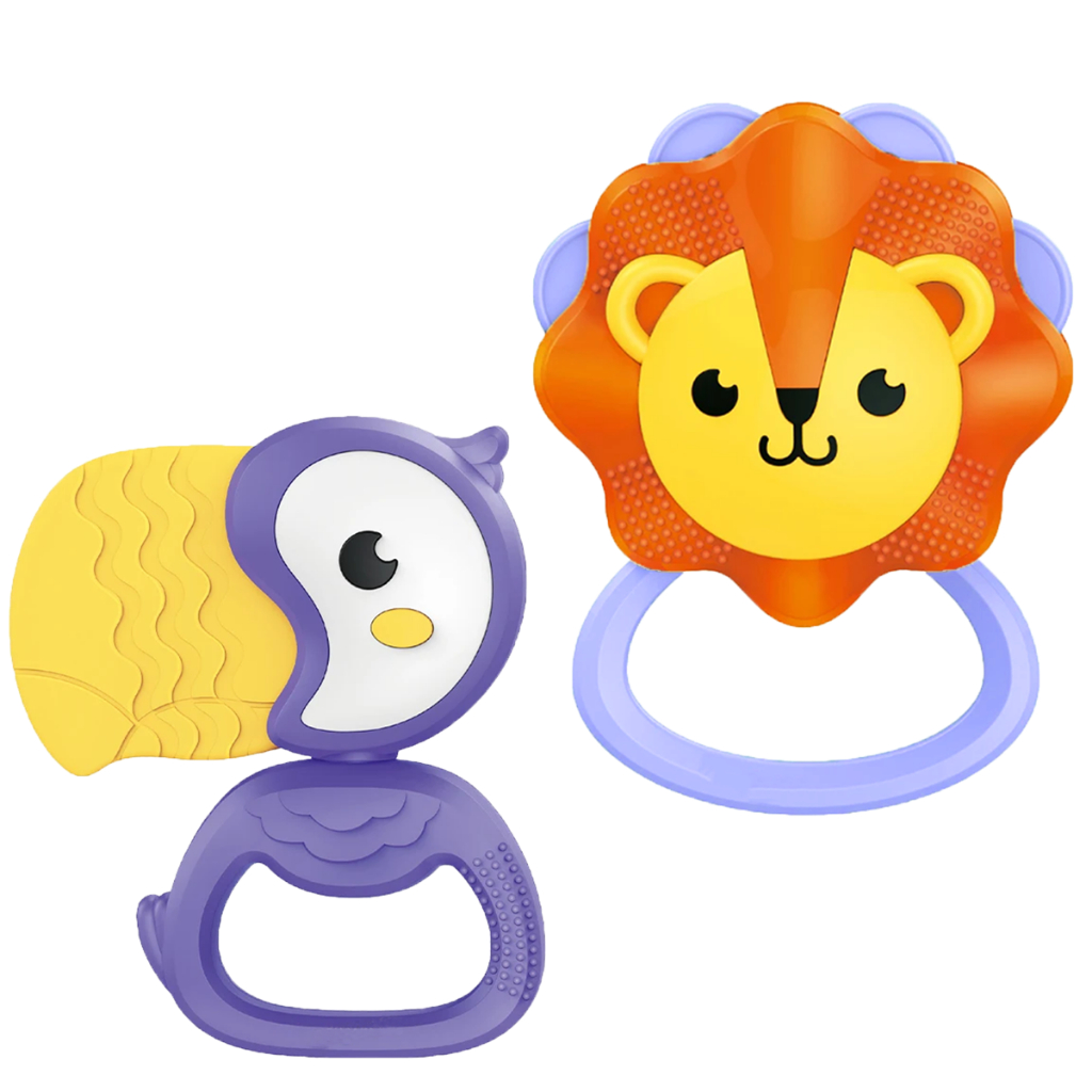 Chocalho Mordedor Bebê Menino Menina Massageador Zoo +3meses