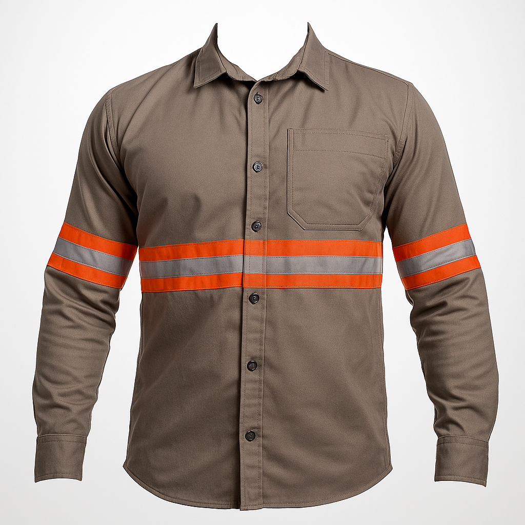 Camisa Brim Faixa Refletiva Laranja Uniforme Profissional Obra P M G Gg Xg Cores em Oferta na Shopee