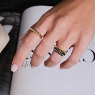 Anel Liso Regulável Feminino Banhado a Ouro 18k Ou Prata 925 em Oferta na Shopee