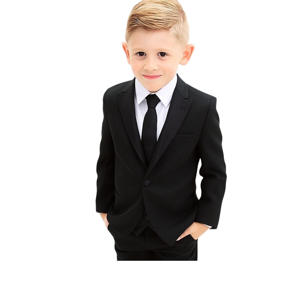 Kit terno Infantil Calça+ Blazer+ Colete + Gravata Social Menino Completo