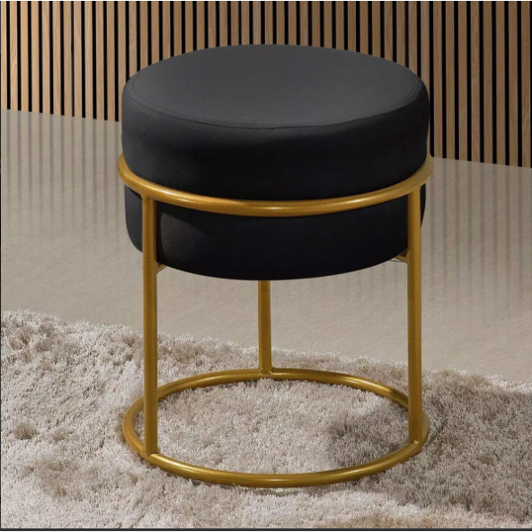 Puff Argola Decoraçao Quarto Banqueta Ferro Pulf Penteadeira Sala