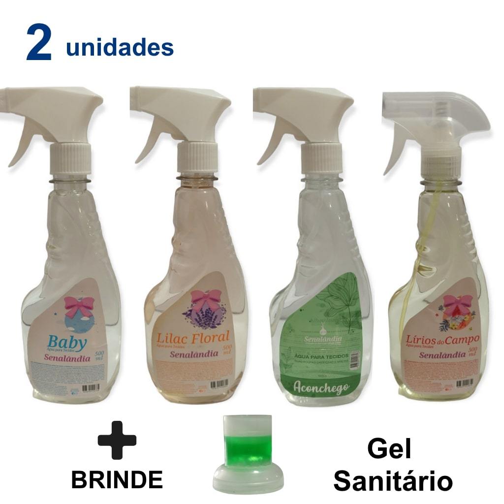 2 Água de Passar Roupa Aconchego Baby Lilac Floral Lírios do Campo Borrifador 500ml Top - Envio Já
