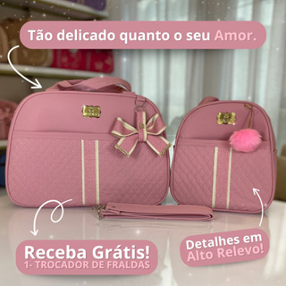 Kit Bolsa Maternidade com Mochila para Bebê 2 peças G+M em Oferta na Shopee