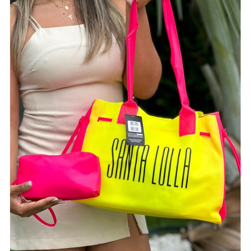 Kit sacola praia e piscina silicone impermeável em Oferta na Shopee