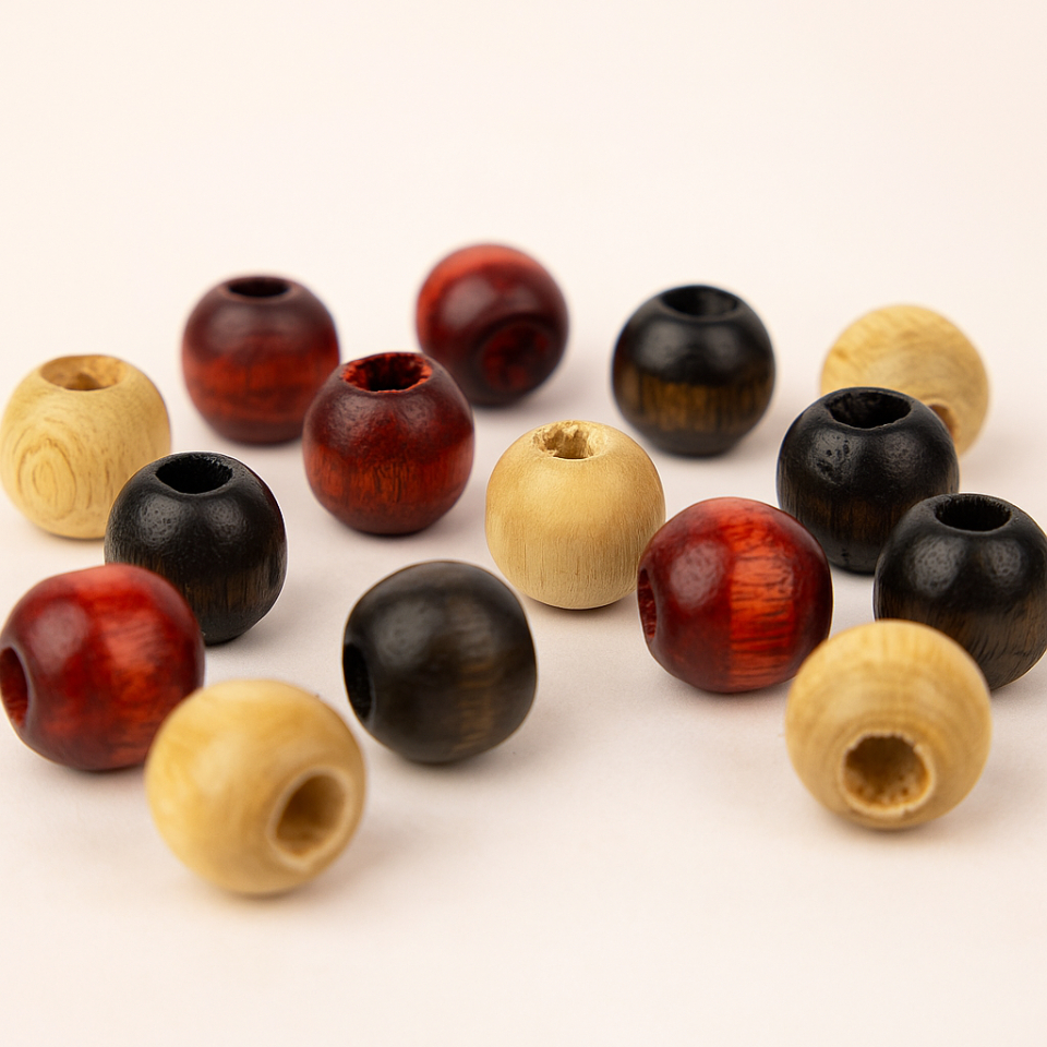 Contas de Madeira 18mm – Crie com Qualidade | Artesanato, Bijuterias e Decoração em Oferta na Shopee