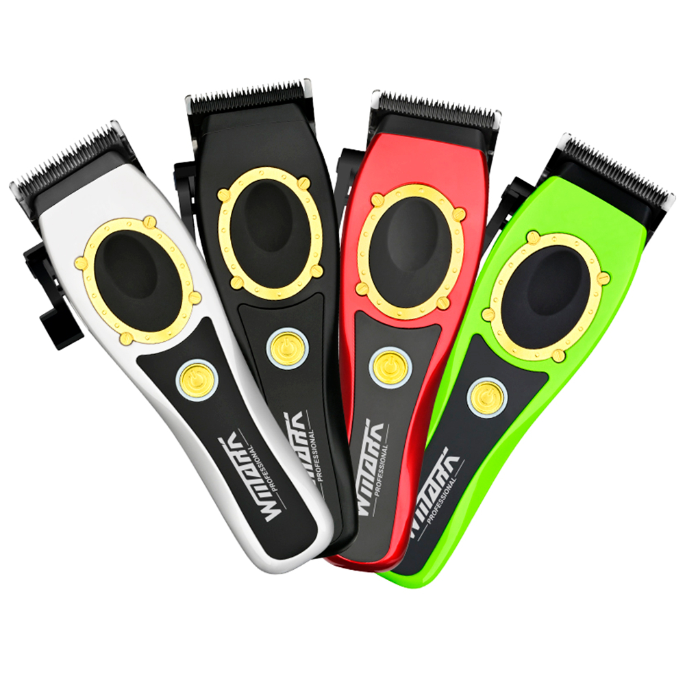 Wmark Ng 7030 Maquina de Cabelo Lamina Fade Base Carregadora Com Pente Magnetico