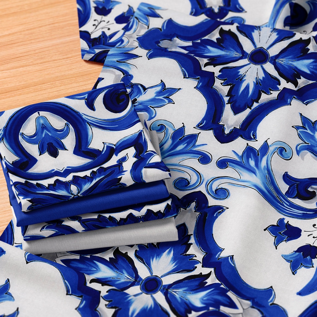 Tecido Estampado - Sedinha - Seda Begonia