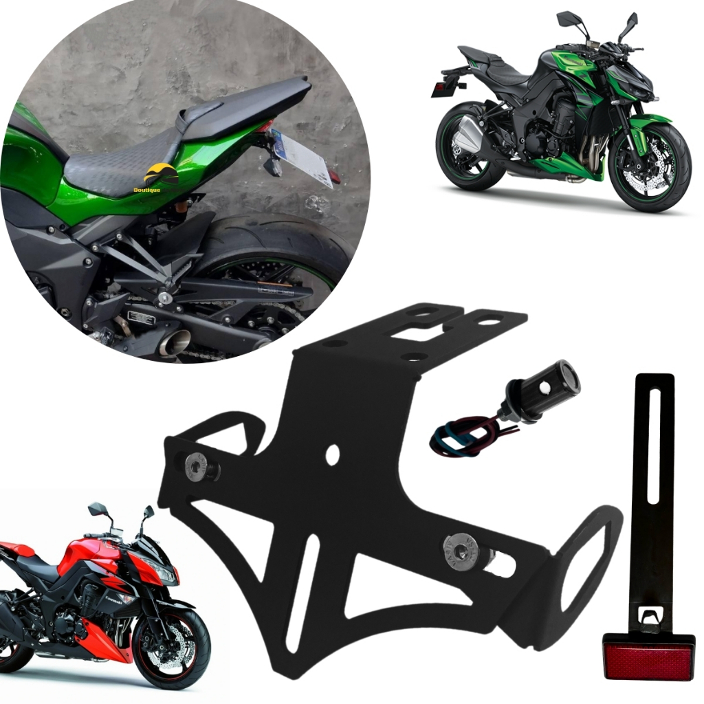 Eliminador De Rabeta Z1000 Suporte De Placa Esportivo Fixo Kawasaki Z 1000 2012 Em Diante