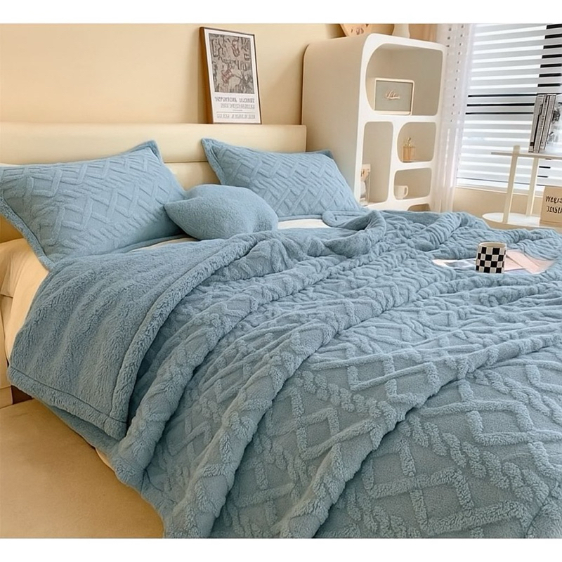 Cobertor Manta Glamour Com Sherpa imitação Lã De Caneiro Casal Dupla Face 1,90 x 2,20 Supe...