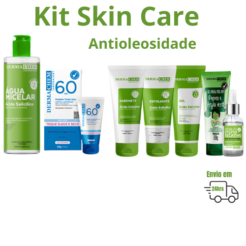 KIT SKIN CARE ANTIOLEOSIDADE E ÁCIDO SALICÍLICO SERÚM EFEITO SECATIVO