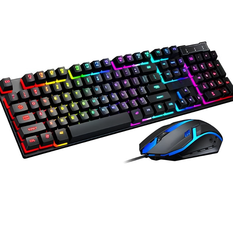 Kit Teclado e Mouse Gamer Com Fio LED Anti Ghosting Modelo JP-134 USB