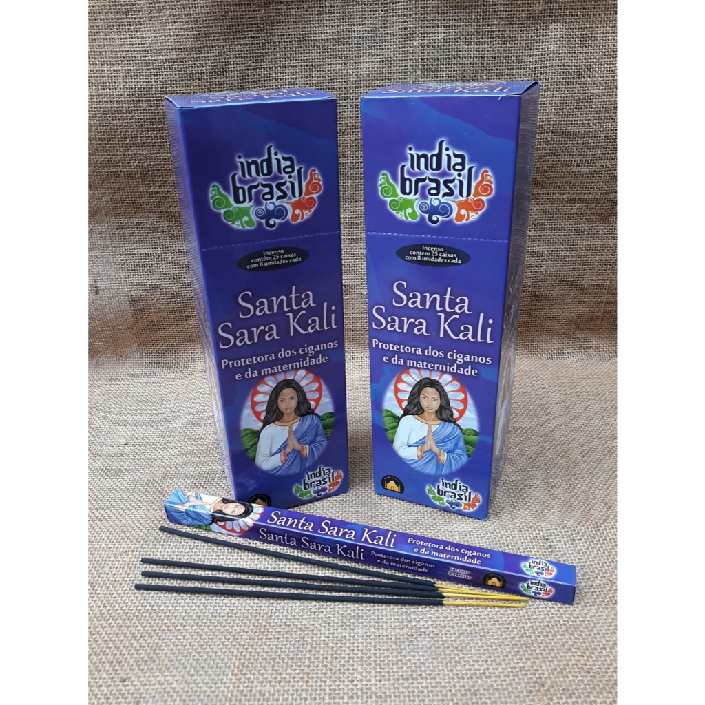 Incenso Santa Sara Kali Índia Brasil - Kit 2 caixas com 25 unidades cada