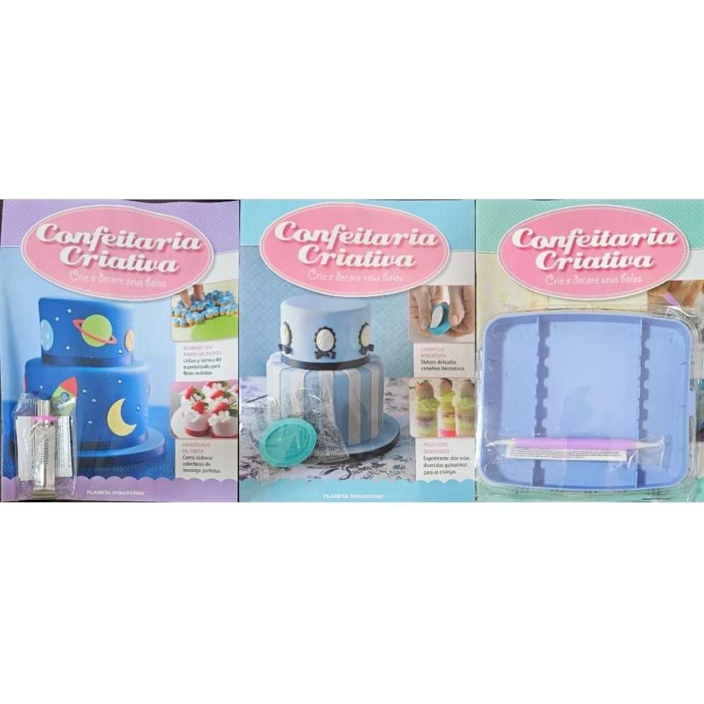 KIT CONFEITARIA CRIATIVA - 3 REVISTAS TODAS COM BRINDES