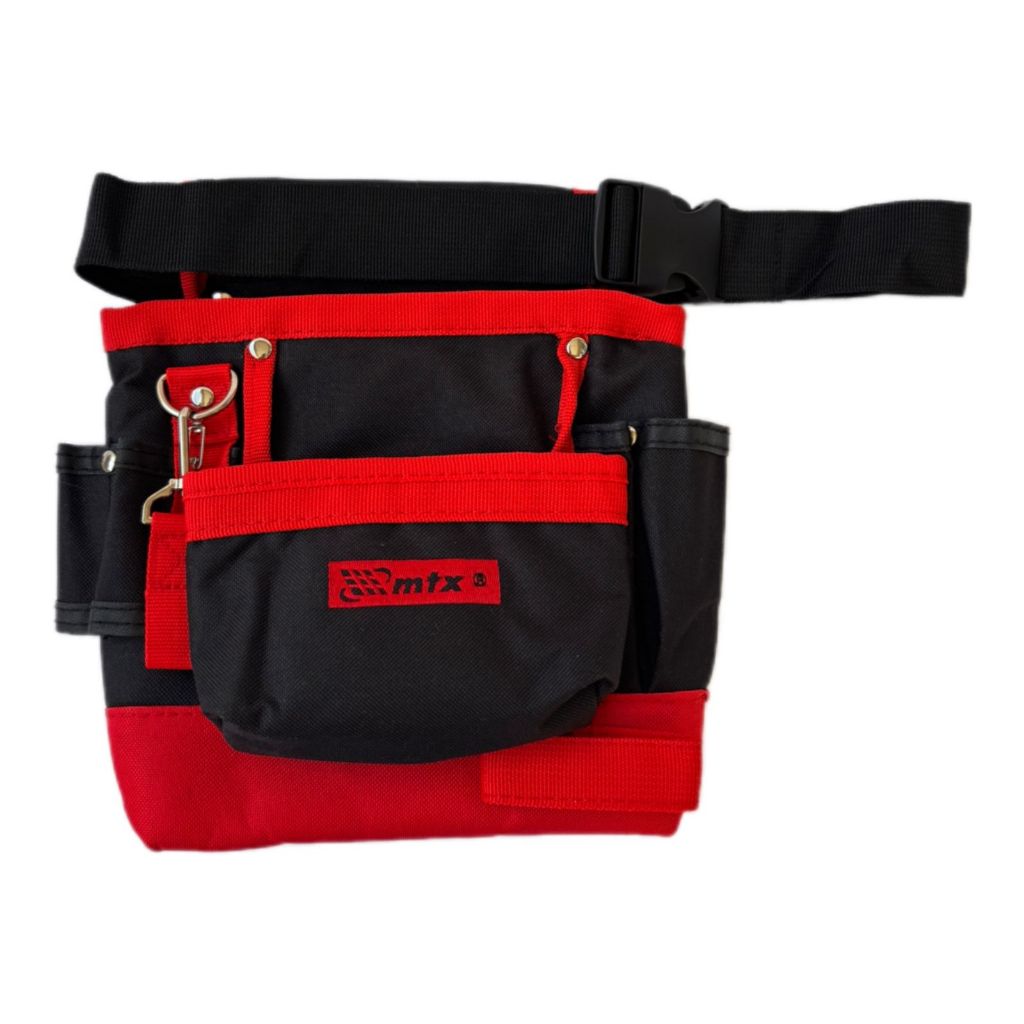 Cinto Porta-Ferramentas MTX, 7 Bolsos em Lona – Ajustável, Suporte Martelo – Eletricista/Carpinteiro em Oferta na Shopee