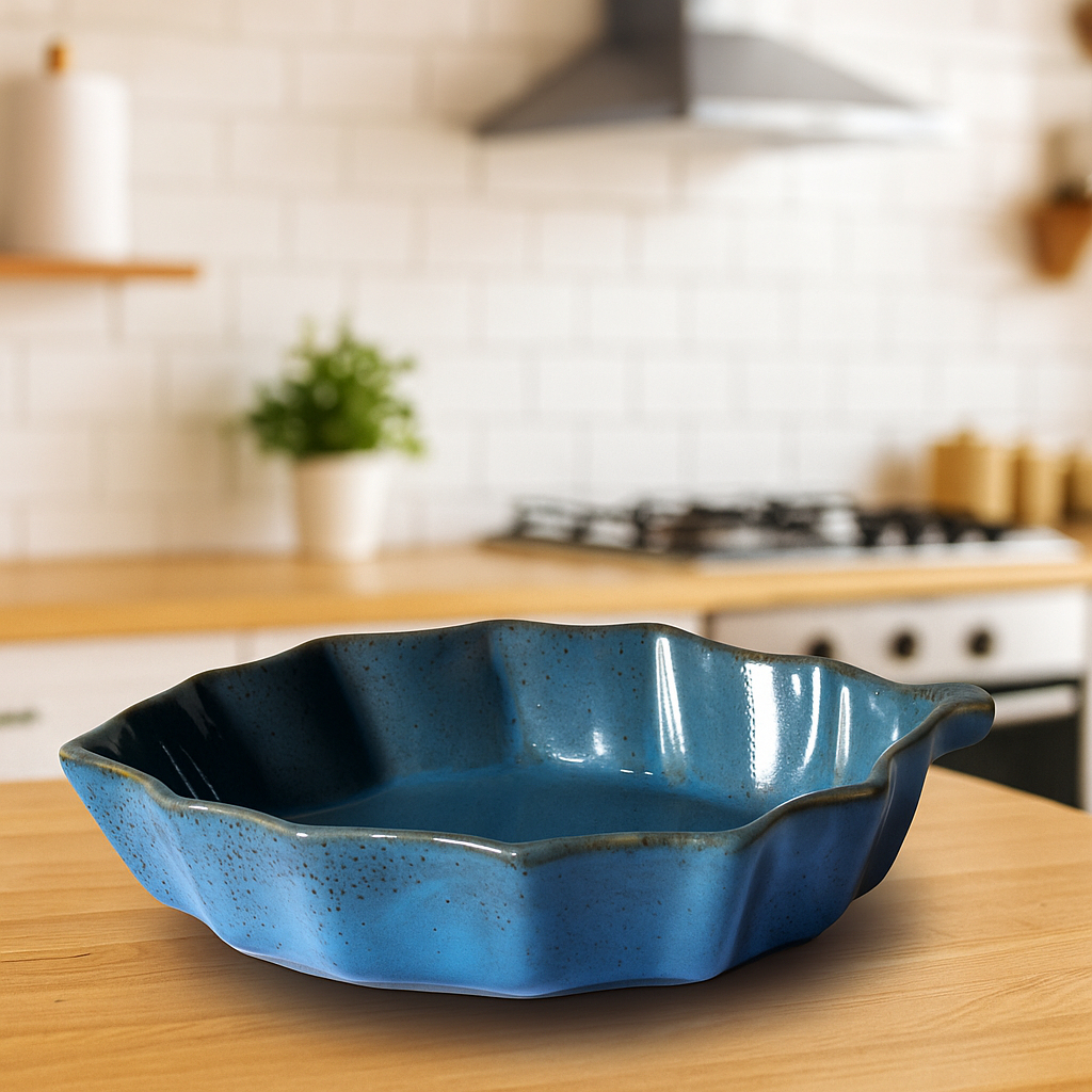 Petisqueira Folha Romana Média Em Cerâmica Decorativa