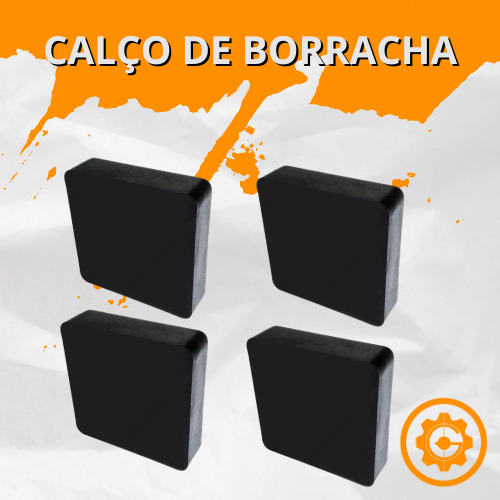 Kit 4 Peças Placa de Borracha Calço Borracha Anti Vibração 100x100x25mm em Oferta na Shopee