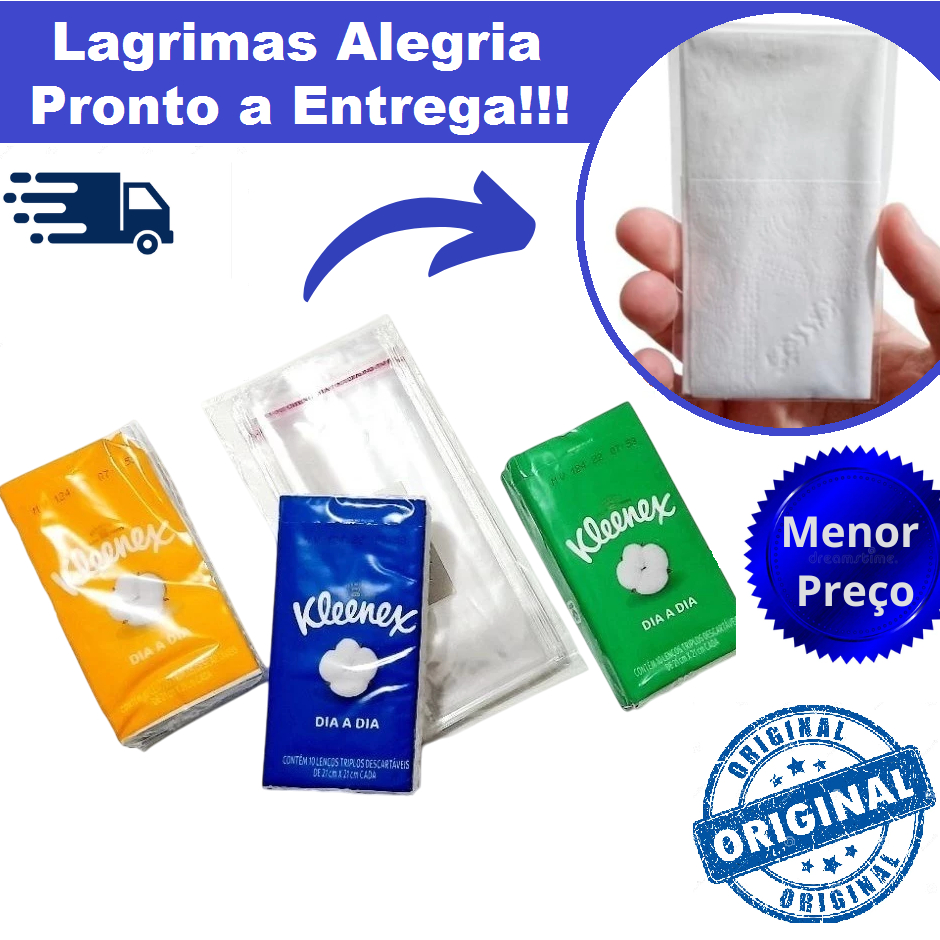 Lenços Lágrimas De Alegria Para Casamento (Saquinhos + Lenços Kleenex) ENVIO RÁPIDO em Oferta na Shopee