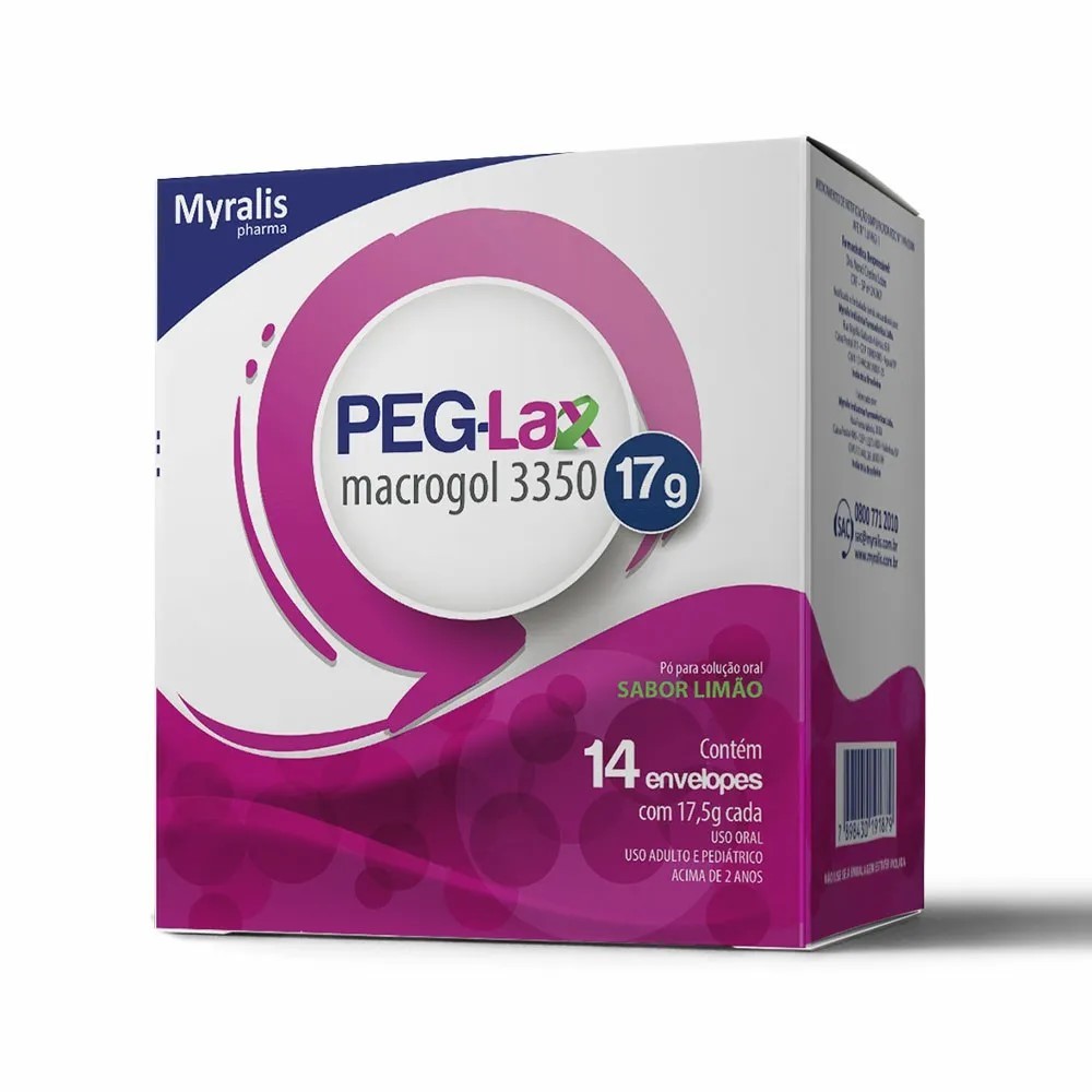 PEG-LAX 17G C/14 ENVELOPES SABOR LIMAO